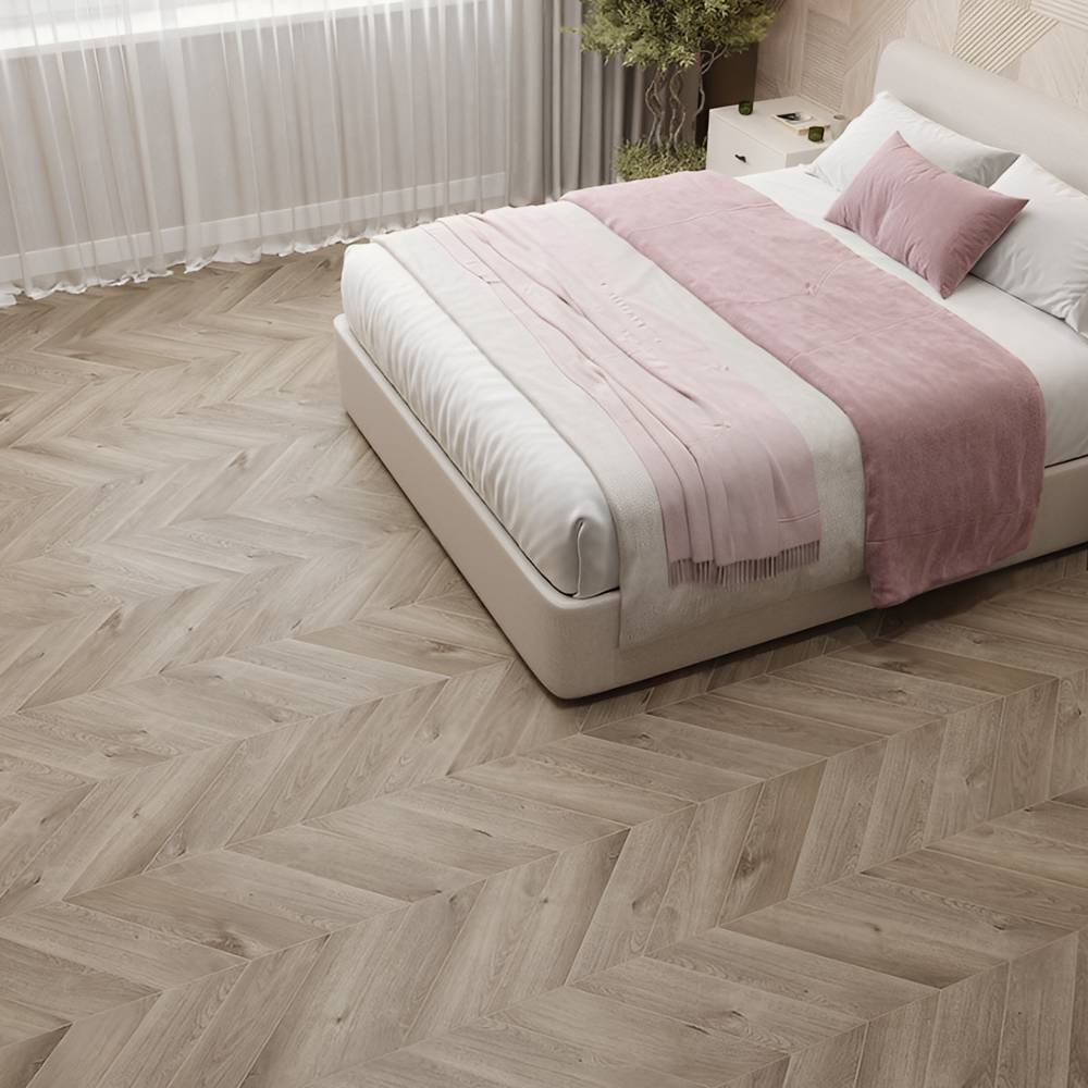 SPC ламинат Alpine Floor Chevron Alpine ECO 18-3 Дуб Натуральный Отбеленный Chevron